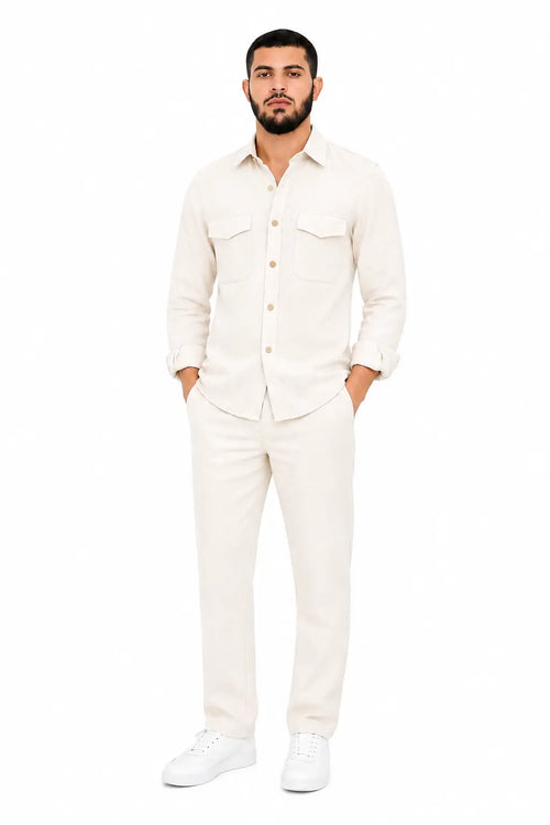 Ensemble en lin — Chemise & Pantalon"ESSOR" gazesta